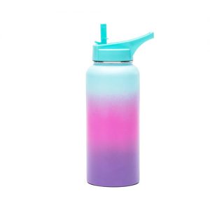 insulated sports water bottle with straw lid