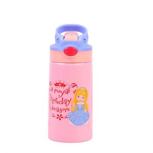 kid insulated water bottle with straw lid