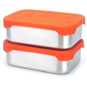 rectangle bento box with silicone lid