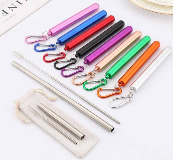portable collapsible straw foldable straw