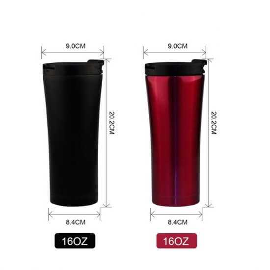 17oz Double Wall Insulated Stainless Steel Tumblers With Flip Lid 1 - 17oz Double Wall Insulated Stainless Steel Tumblers With Flip Lid