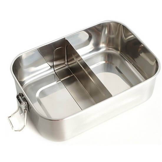 304 Stainless Steel Rectangle Bento Box With Compartments 2 - 304 Stainless Steel Rectangle Bento Box With Compartments