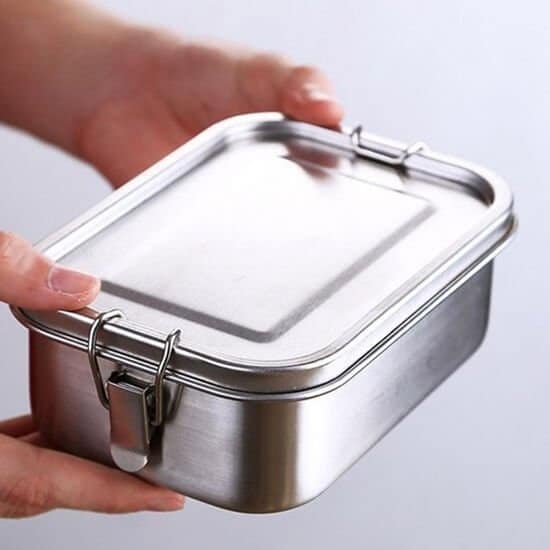 304 Stainless Steel Rectangle Bento Box With Compartments 3 - 304 Stainless Steel Rectangle Bento Box With Compartments