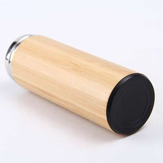 Bamboo Thermo Stainless Steel Drinking Bottle With Filter 1 - Bamboo Thermo Stainless Steel Drinking Bottle With Filter