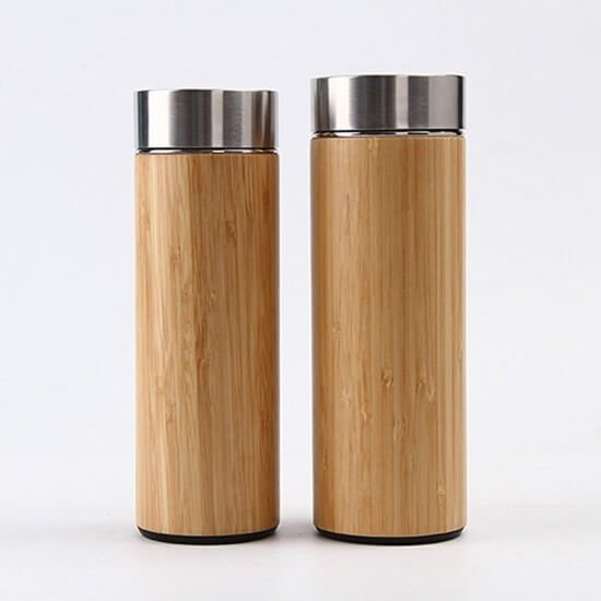 Bamboo Thermo Stainless Steel Drinking Bottle With Filter 5 - Bamboo Thermo Stainless Steel Drinking Bottle With Filter