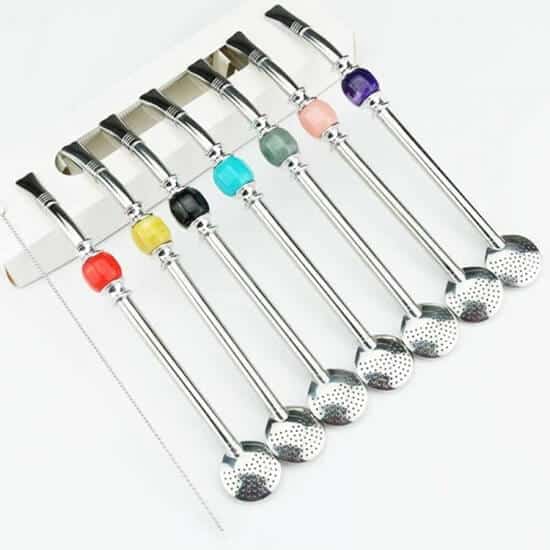 Colored Stainless Steel Reusable Metal Straws Bulk For Bombilla 8 - Stainless Steel Straws