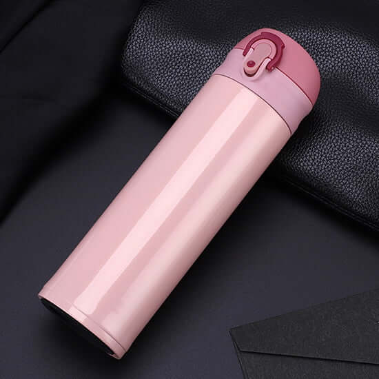 Custom Thermos Large premere Vacuum Insulated aqua utrem cum button emissio 5 - Custom Thermos Vacuum Insulated Water Bottle With Button Release