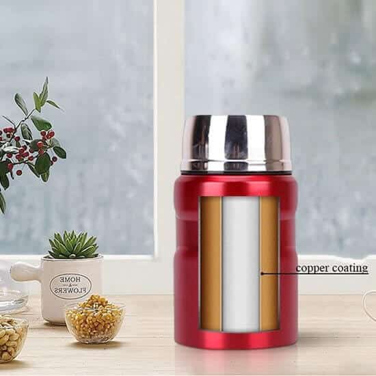 Custom Thermos insulated food containers keep food hot With Foldable Spoon 2 - Custom Thermos Insulated Food Containers Keep Food Hot With Foldable Spoon