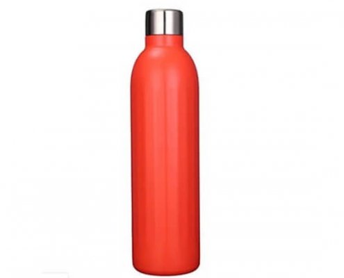 Niestandardowa hurtowa zwykła czerwona izolowana butelka na wodę luzem 4