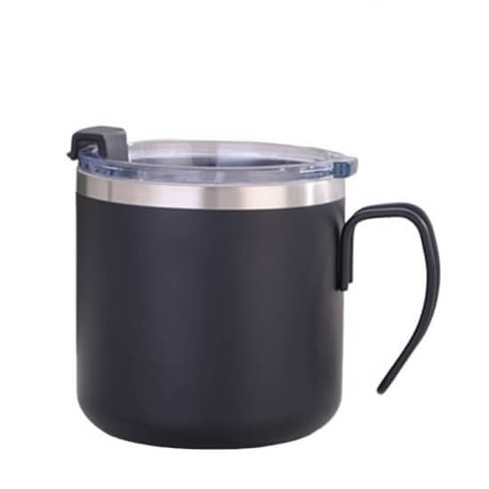 Double Wall Insulated 12 oz coffee mug with lid and handle 6 - Custom Stainless Steel Double Walled Coffee Mugs Wholesale