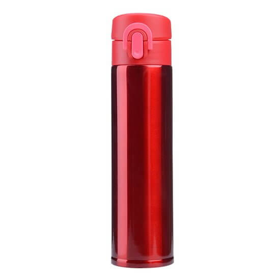 Double Wall Vacuum Insulated push button lid water bottle 1 - Insulated Stainless Steel Water Bottle