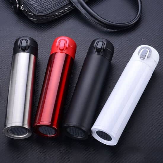 Double Wall Vacuum Insulated push button lid water bottle 2 - Double Wall Vacuum Insulated Push Button Lid Water Bottle