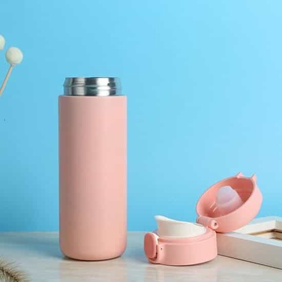 Doule Wall Vacuum Insulated push top water bottle 5 - Doule Wall Vacuum Insulated Push Button Water Bottle