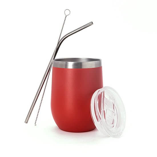 Insulated Stainless Steel Wine Tumbler With Lid And Straw Wholesale 5 - Stainless Steel Personalized Insulated Wine Tumbler Set