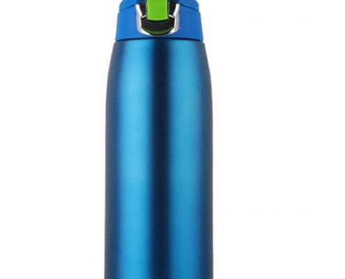 Изолирана бутилка за вода от неръждаема стомана с капак с бутон 2