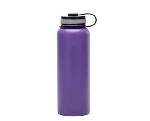 زجاجة مياه معدنية ذات فم واسع من الفولاذ المقاوم للصدأ مخصصة أبرد زجاجة مع غطاء مقبض 5