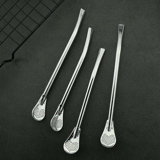 Reusable Drinking Stainless Steel Yerba Mate Spoon Straws 1 - Reusable Drinking Stainless Steel Yerba Mate Spoon Straws