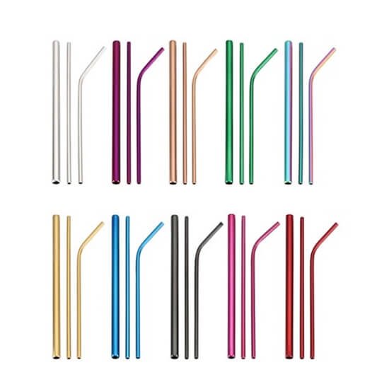 Stainless Steel Reusable Metal Straws With Silicone Tips 3 - Stainless Steel Reusable Metal Straws With Silicone Tips