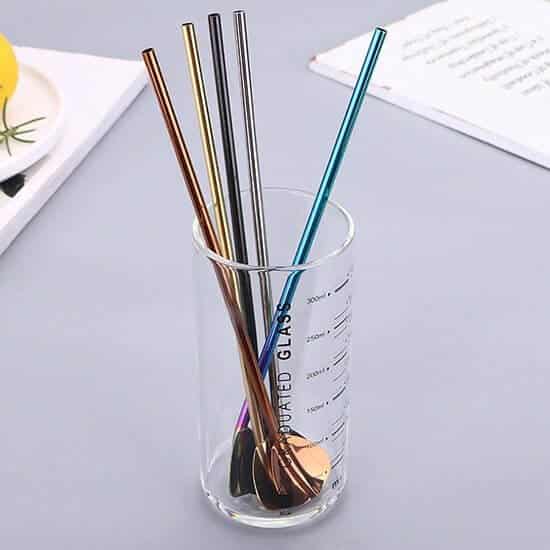 Stainless Steel Straws With Spoon For Tumbler Mug 4 - Stainless Steel Straws With Spoon For Tumbler Mug