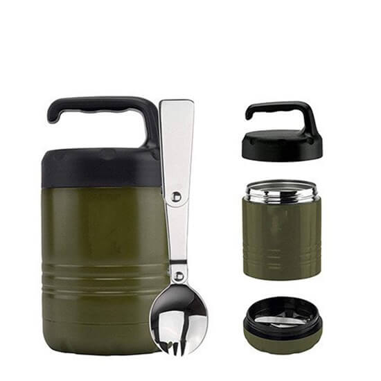 Stainless Steel Vacuum Insulated Food Jar For School With Palpate 5 - Double Wall Insulated Vacuum Food Jar To keep Food Hot