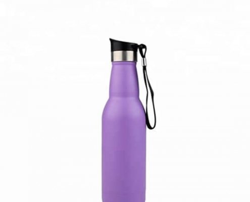 Vacuum Seal black metal insulated reusable water bottle 1