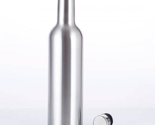 एक धातु ढक्कन के साथ वैक्यूम स्टेनलेस स्टील की पानी की बोतल 2
