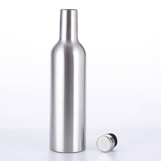 एक धातु ढक्कन के साथ वैक्यूम स्टेनलेस स्टील की पानी की बोतल 2 - पुश बटन ढक्कन के साथ अछूता स्टेनलेस स्टील की पानी की बोतल