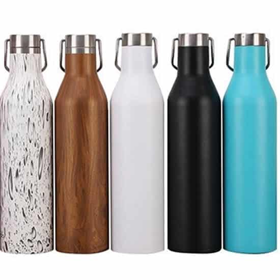 black insulated 750 ml stainless steel sports bottle With metal Lid 3 - Black Insulated 750 ml Stainless Steel Sports Bottle With SS Lid