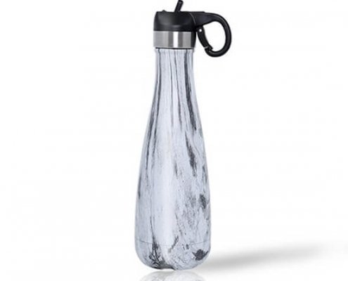 персонализирана изолирана бутилка за вода от неръждаема стомана 500 ml със сламка 4