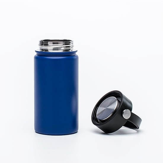हैंडल ढक्कन के साथ बड़ी वैक्यूम अछूता धातु की पानी की बोतल 3 - वैक्यूम सील ब्लैक मेटल इंसुलेटेड पुन: प्रयोज्य पानी की बोतल