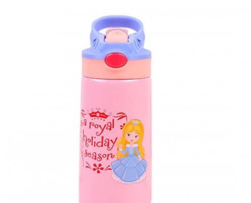 stainless steel Insulated kids water bottle for school with straw lid 3