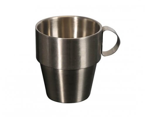 188 Double Wall Stainless Steel Coffee Mugs With Handle