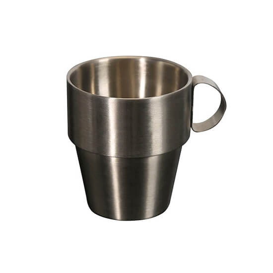 188 Dvoslojne šalice za kavu od nehrđajućeg čelika s ručkom - izolirane šalice od nehrđajućeg čelika