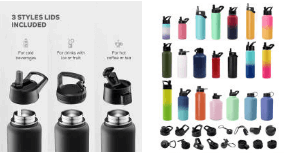 Choose insulated water bottles by Mouth types. - How to Choose Insulated Water Bottles? Step by Step Guide