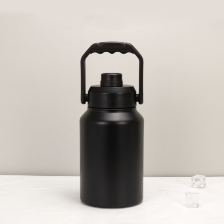64 oz Half Gallon Jug Large Stainless Steel Wide Mouth Flask (4)