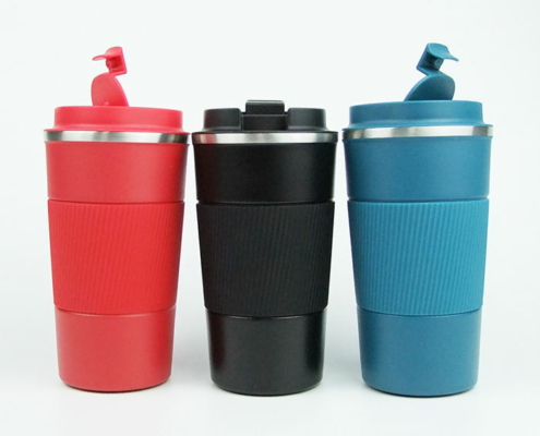 16oz Stainless Steel Vacuum Cup Travel Mug With Silicone Sleeve (4)