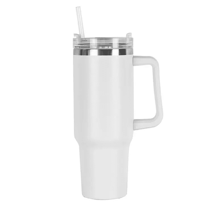 40oz Stanlye Outdoor Travel Tumbler with Straw Handle 1 - 30 oz Vacuum Insulated Stainless Steel Tumbler With Lid