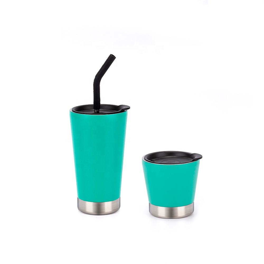 BPA free stainless steel double wall tumbler with lid and straw 1 - BPA Free Stainless Steel Double Wall Tumbler With Lid And Straw