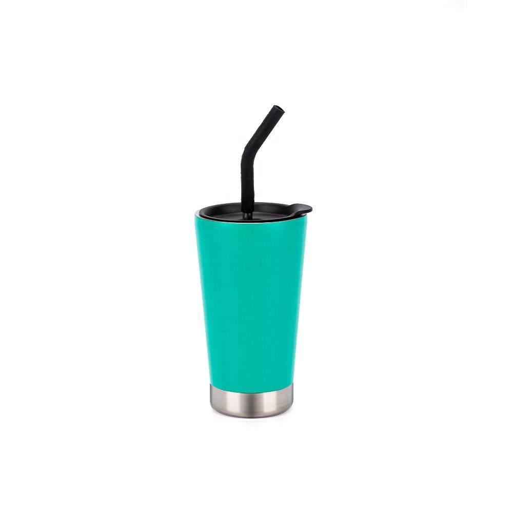 BPA free stainless steel double wall tumbler with lid and straw 2 - BPA Free Stainless Steel Double Wall Tumbler With Lid And Straw