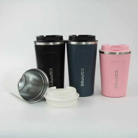 Custom 350ml Reusable Coffee Mug With Lid 4