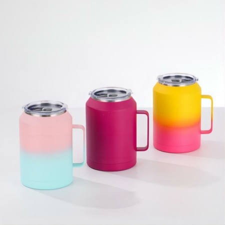 High quality stainless steel mug with metal handle 2