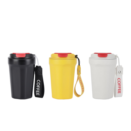 Hot Selling Portable Coffee Cup with Flip Lid and Loop 2
